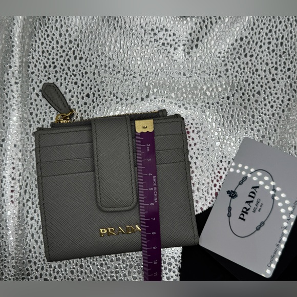 Authentic Prada Wallet- Gray Small Safannio - Picture 4 of 10